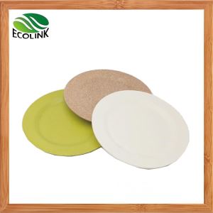 Banbou Biodégradables Écologique zanmi Fibre poud dine ansanm ak bòl gode plat manje midi