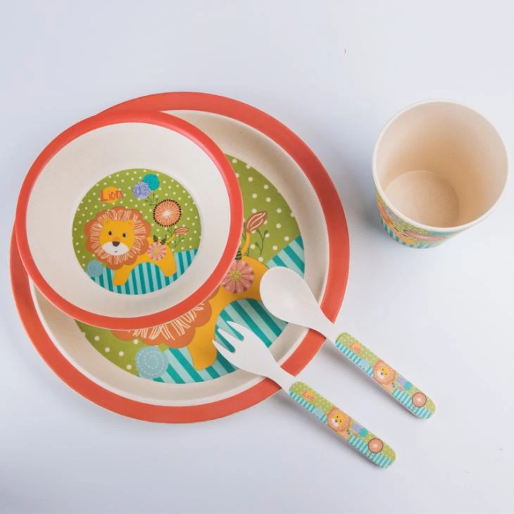 Bamboo Fiber Kids Dinnerware Set