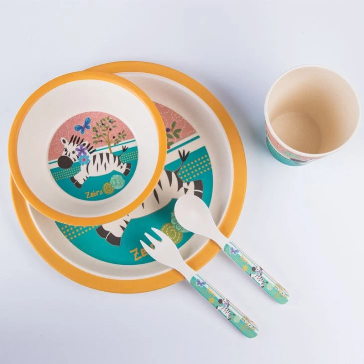 Bamboo Fiber Kids Dinnerware Set