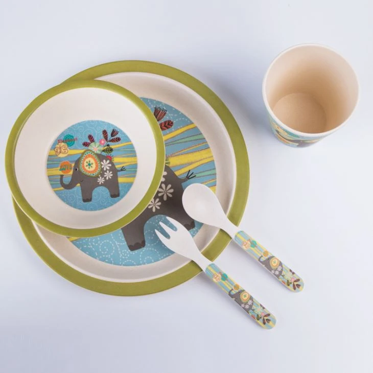 Bamboo Fiber Kids Dinnerware Set