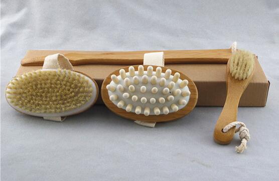 100% Natural Bristle Bath Brush Gift Set