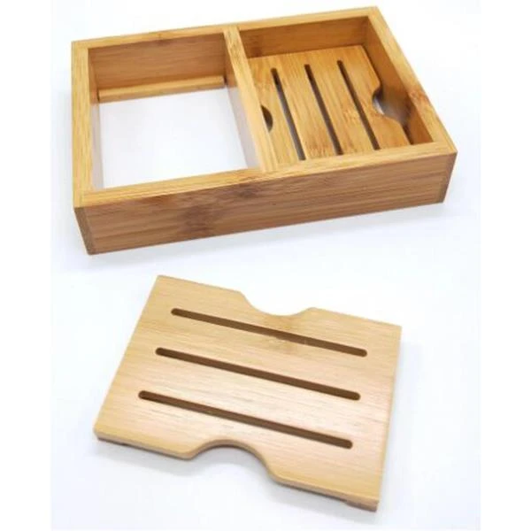 Wooden Bamboo Soap Dish For 2 & 3 Soaps
