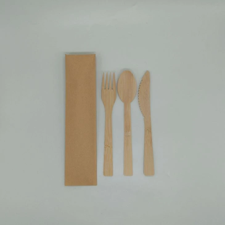 Disposable Wooden Bamboo Cutlery Set