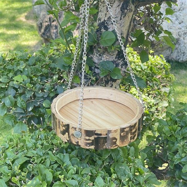 Deyò platfòm Wood Bird Feeder