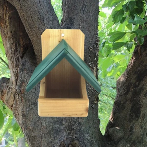 Outdoor Platform Wood Bird Feeder