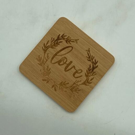 DIY Stained Painting Acacia Wooden Coasters