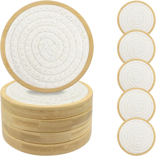 Koton trikote banbou absòbe coaster mete