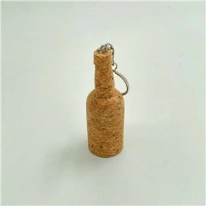 Keychain Pendant ak Cork Byè boutèy