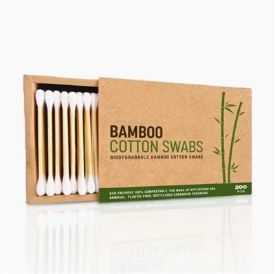 Biodégradables banbou koton écouvillons 200PCS